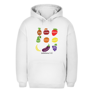 Unisex Oversize Hoodie Joy Love Patience galatians 5:22
