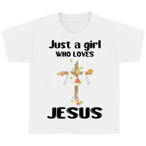 Kinder T-Shirt Just a girl who loves jesus