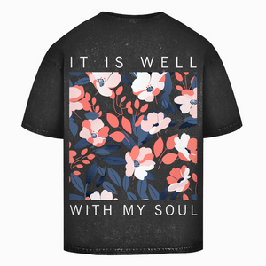 Oversize Washed T-Shirt it is well with my soul