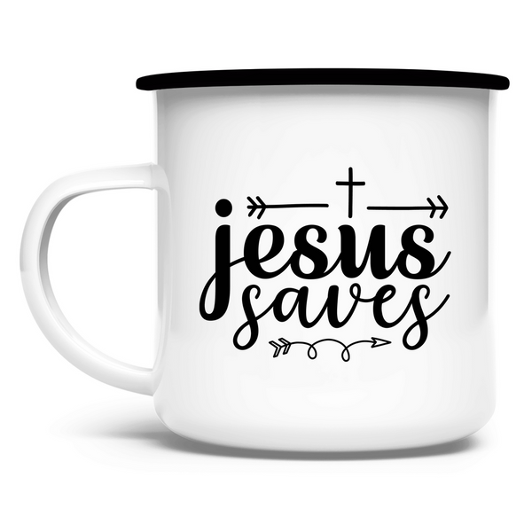 Emaille Tasse jesus saves