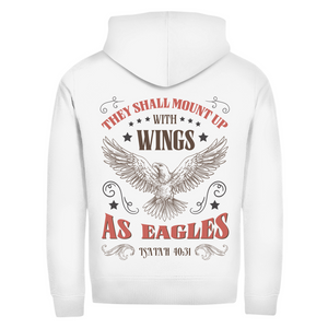 Zipper Hoodie mount up with wings isaiah 40:31
