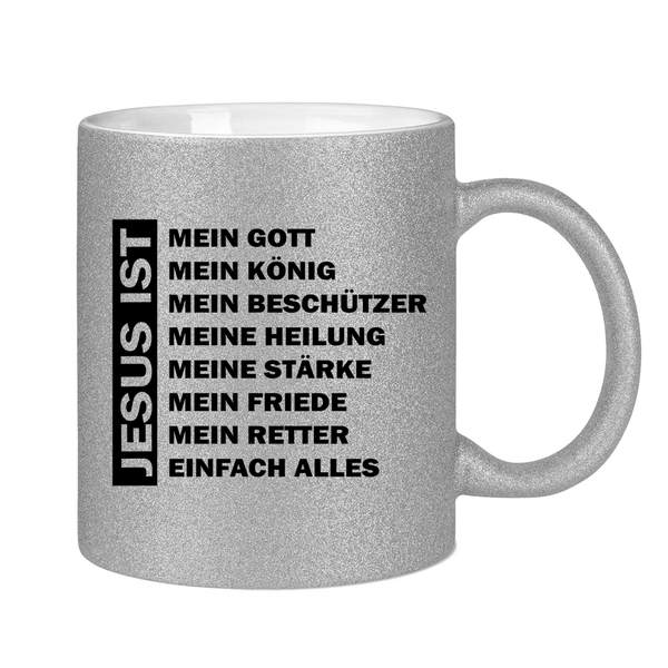 Glitzertasse jesus mein gott