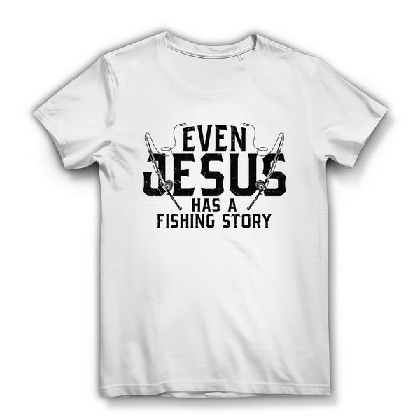 Damen Bio T-Shirt even jesus has a fishing story angler