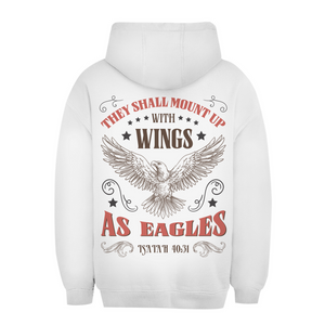 Unisex Oversize Hoodie mount up with wings isaiah 40:31