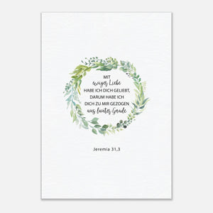 aus lauter gnade jeremia 31,3 Leinwandbild
