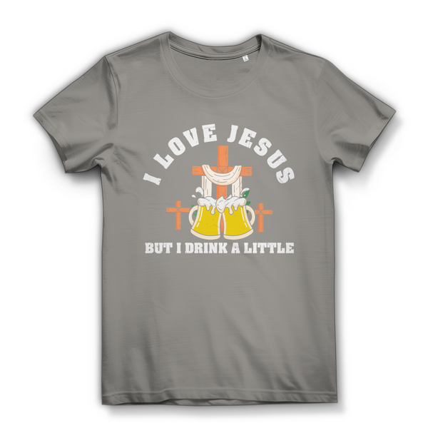 Damen  Bio T-Shirt i love jesus but i drink a little bier