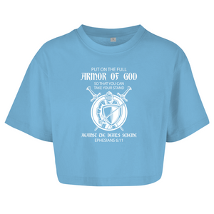Damen Oversize Crop Top armor of god