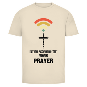 Herren T-Shirt enter the password for god