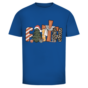 Herren T-Shirt faith weihnachtsmotiv