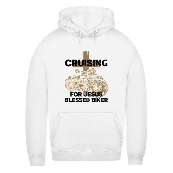 Damen Hoodie cruising for jesus blessed biker