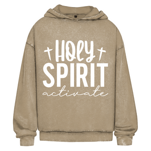 Oversize Washed Hoodie holy spirit activate
