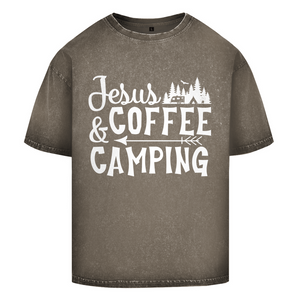 Oversize Washed T-Shirt jesus coffee camping
