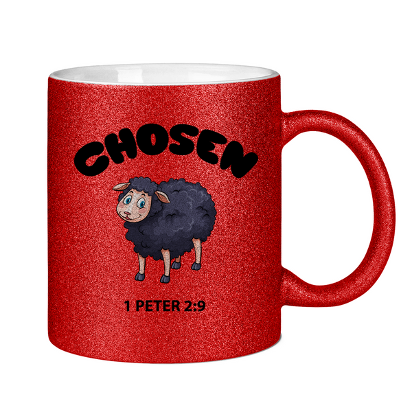 Glitzertasse chosen schaf 1 peter 2:9