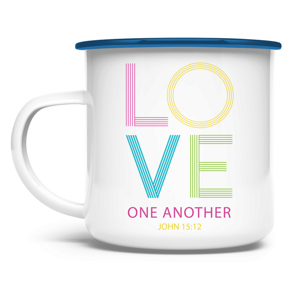 Emaille Tasse love one another