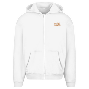 Oversize Zipper Hoodie jesus saves john 3:16-17