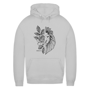 Damen Hoodie Blume Löwe jesaja 33,17