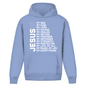 Oversize Hoodie Ohne Kordel jesus is my god