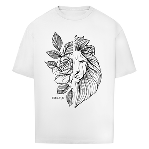 Oversize T-Shirt Blume Löwe jesaja 33,17