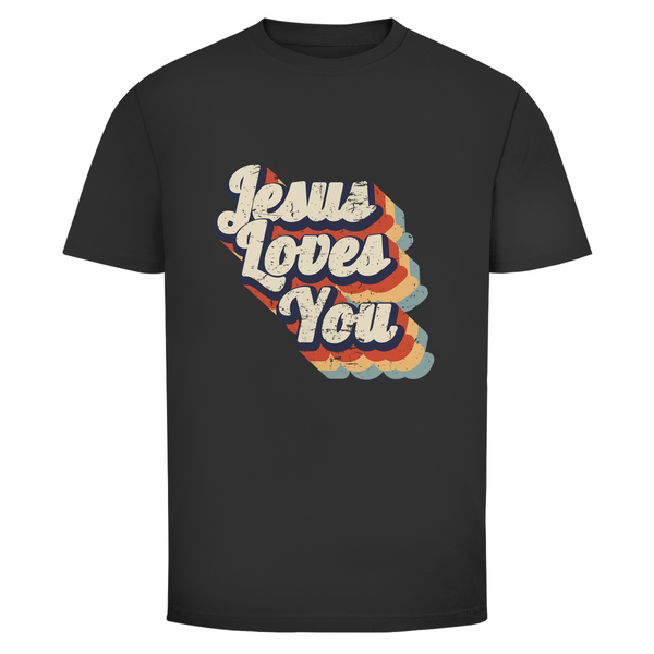 Herren T-Shirt jesus loves you