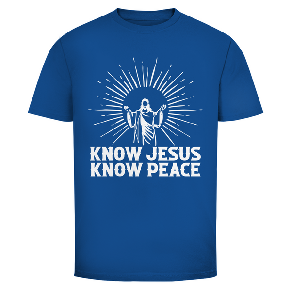 Herren T-Shirt know jesus know peace