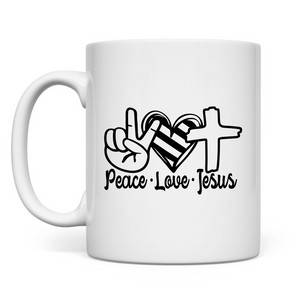 Tasse peace love jesus