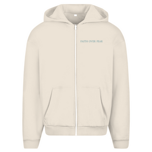 Oversize Zipper Hoodie faith over fear psalm 118:6