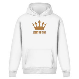 Oversize Hoodie Ohne Kordel jesus is king krone