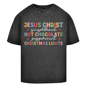 Oversize Washed T-Shirt jesus christ gingerbread