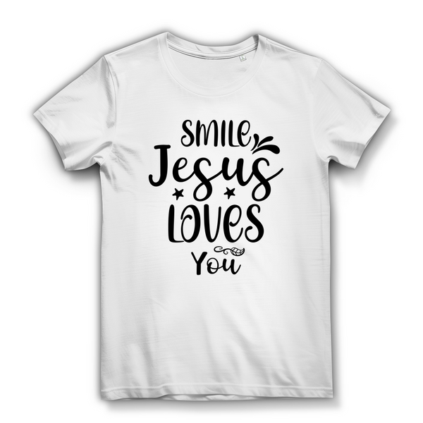 Damen Bio T-Shirt smile jesus loves you