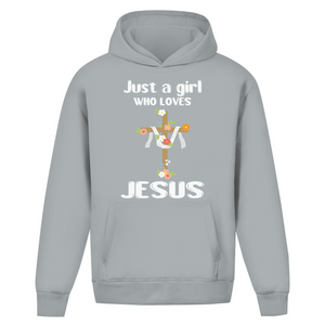 Oversize Hoodie Ohne Kordel just a girl who loves jesus