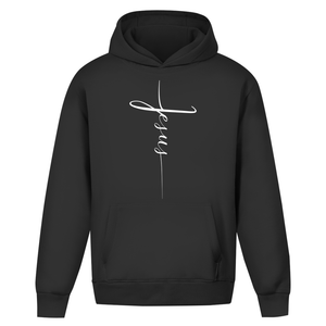Oversize Hoodie Ohne Kordel jesus kreuz