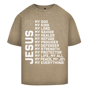Oversize Washed T-Shirt jesus is my god