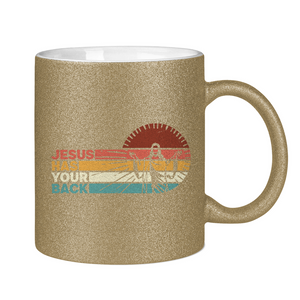 Glitzertasse jesus has your back