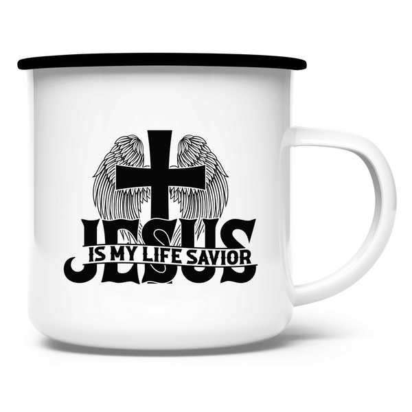 Emaille Tasse jesus is my life savior