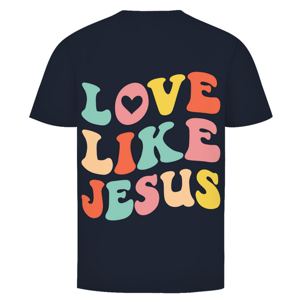 Herren T-Shirt love like jesus retro