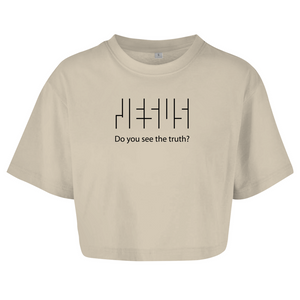 Damen Oversize Crop Top jesus do you see the truth
