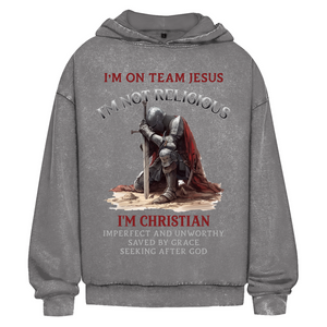 Oversize Washed Hoodie i am christian