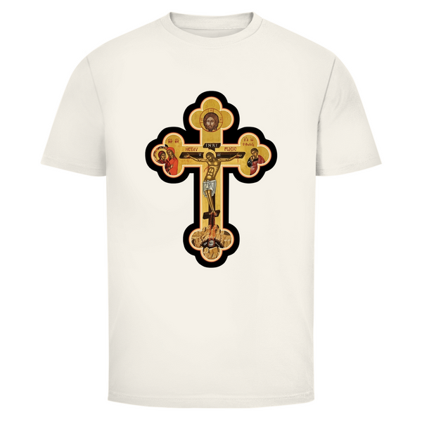 Herren T-Shirt Griechisch Orthodoxe Jesus Kreuz