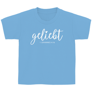 Kinder T-Shirt geliebt 1 johannes 4:16