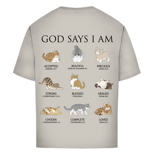 Oversize T-Shirt god says i am accepted romans 15:7