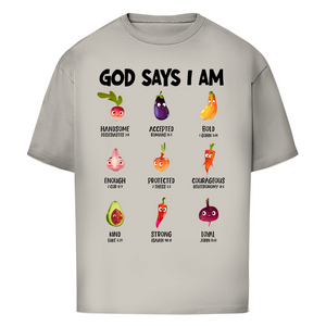Oversize T-Shirt god says i am handsome
