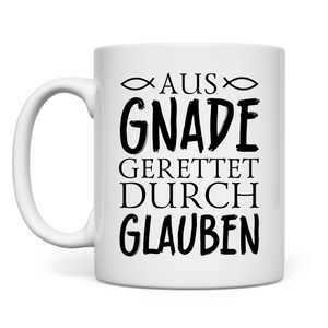 Tasse aus gnade gerettet