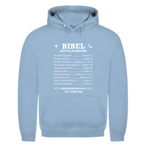 Herren Hoodie bibel notfallnummern