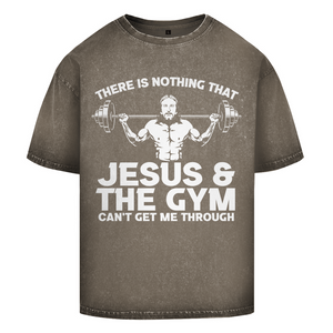 Oversize Washed T-Shirt jesus and gym
