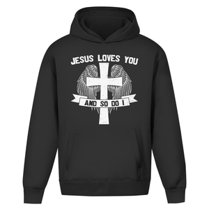 Oversize Hoodie Ohne Kordel jesus loves you and so do i