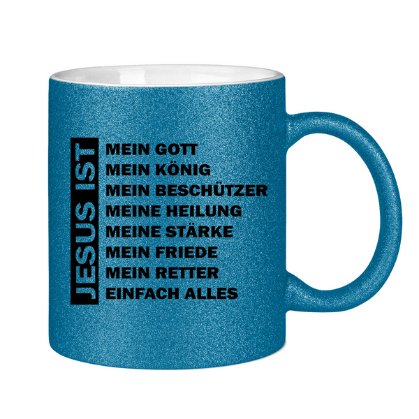 Glitzertasse jesus mein gott