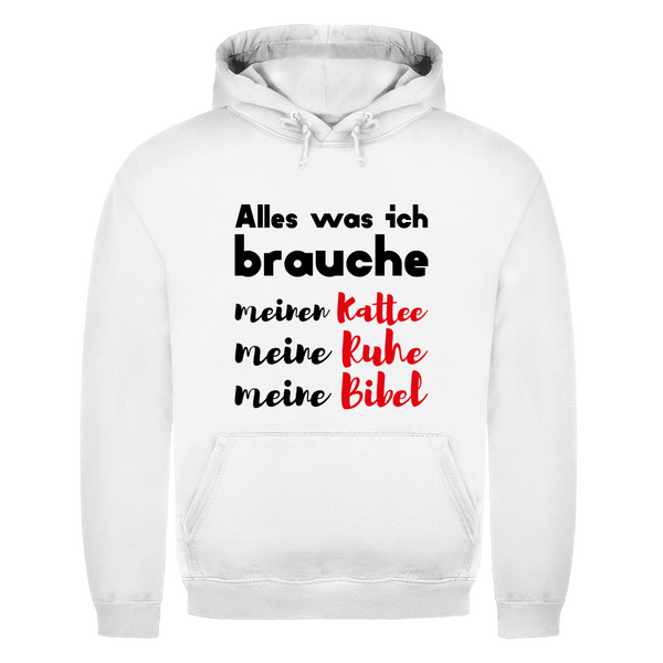 Herren Hoodie alles was ich brauche