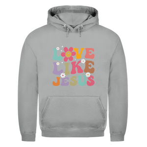 Herren Hoodie love like jesus retro