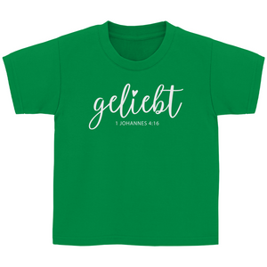 Kinder T-Shirt geliebt 1 johannes 4:16