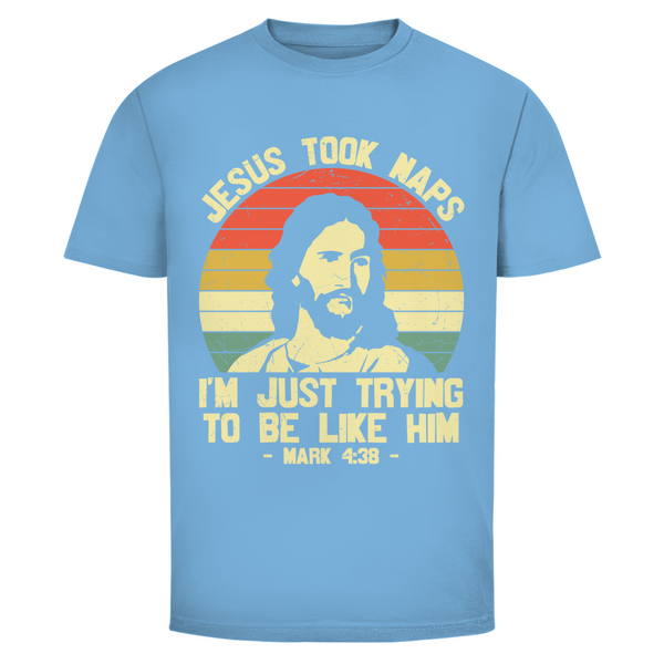 Herren T-Shirt jesus took naps mark 4:38